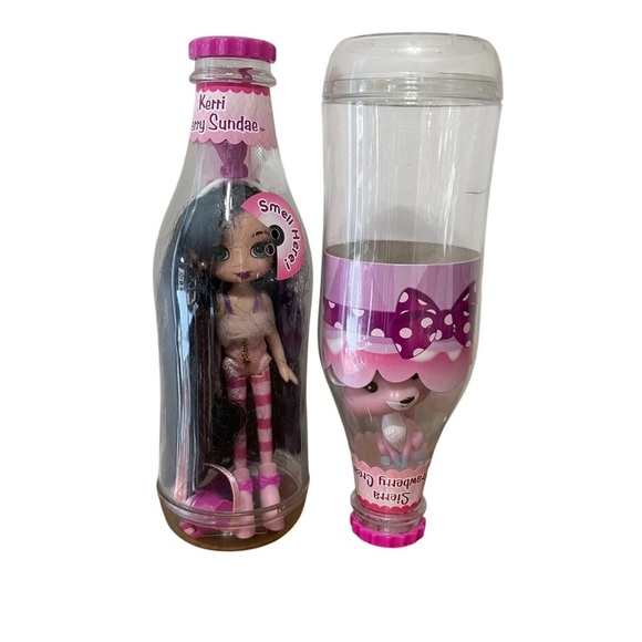 Yummi Land Soda Pop Doll Sierra Strawberry Cream Kerri Cherry Sundae Pet Set - Picture 1 of 9
